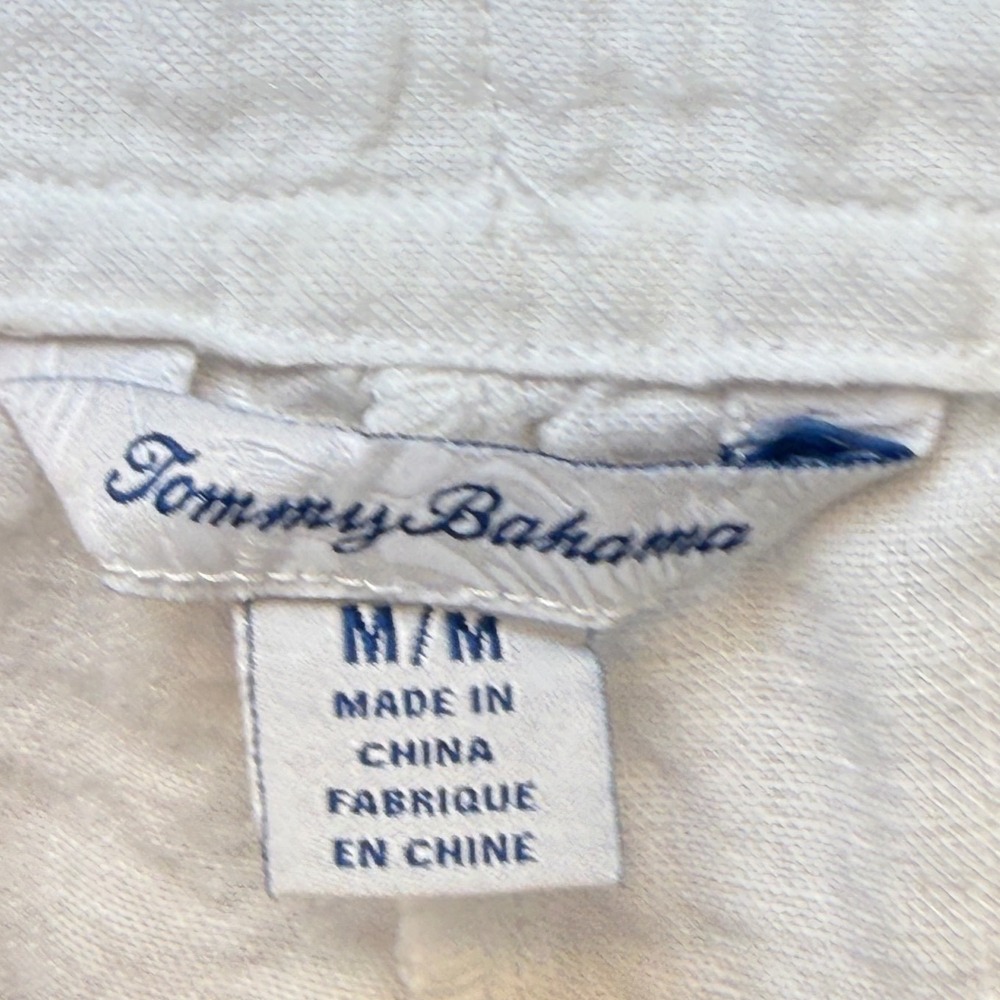 Tommy Bahama Womens White 100% Linen Drawstring Wide Leg Pants Size Medium - Picture 3 of 11